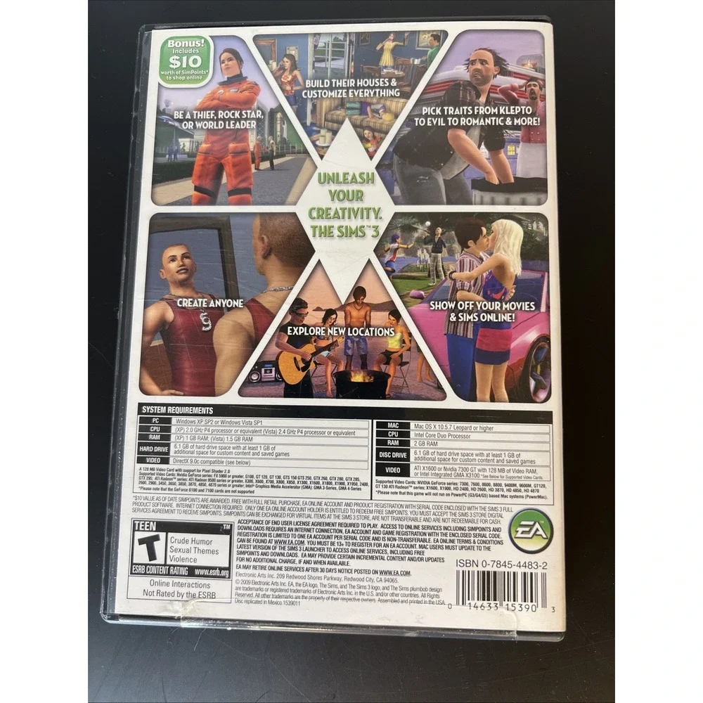 The Sims 3 PC Game‎ 2009 plus The Sims 3 2010 Ambitions Expansion Pack Complete